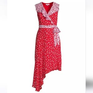 Parker Jennifer red silk dress size 12
